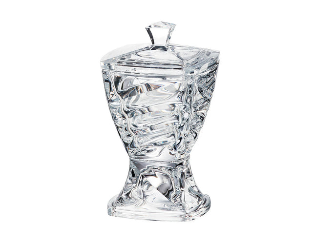 Bohemia Crystal Facet footed box with lid 245mm