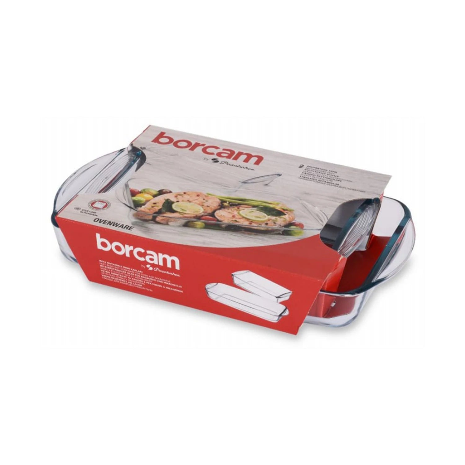 pasabahce Borcam Rectangular Oven Dishes Set,  2 Pcs