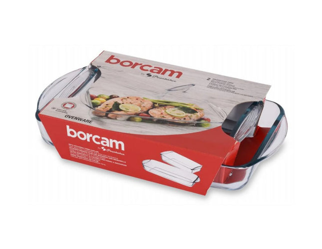 pasabahce Borcam Rectangular Oven Dishes Set,  2 Pcs