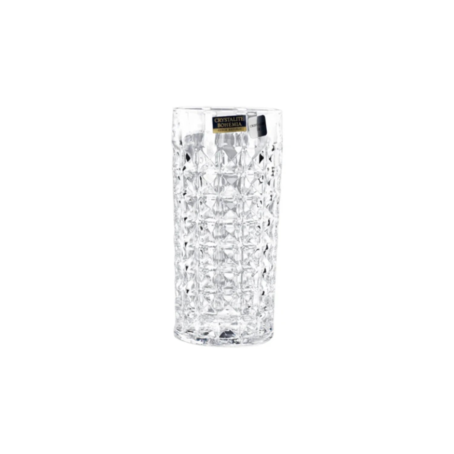 Bohemia Crystal Longdrink Diamond Set, 12 Pieces -260 ml