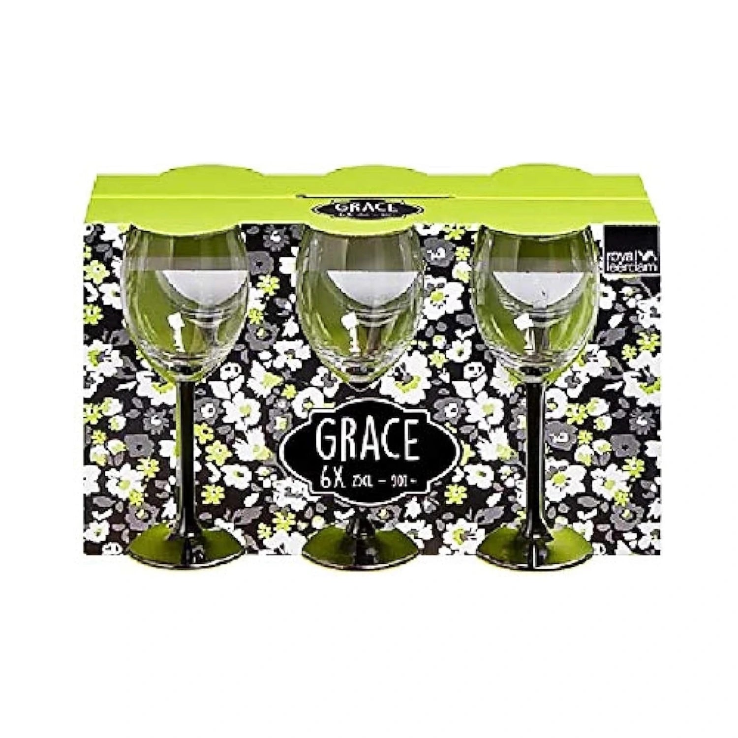 Royal Leerdam Black Grace Cup Set , 6 pcs