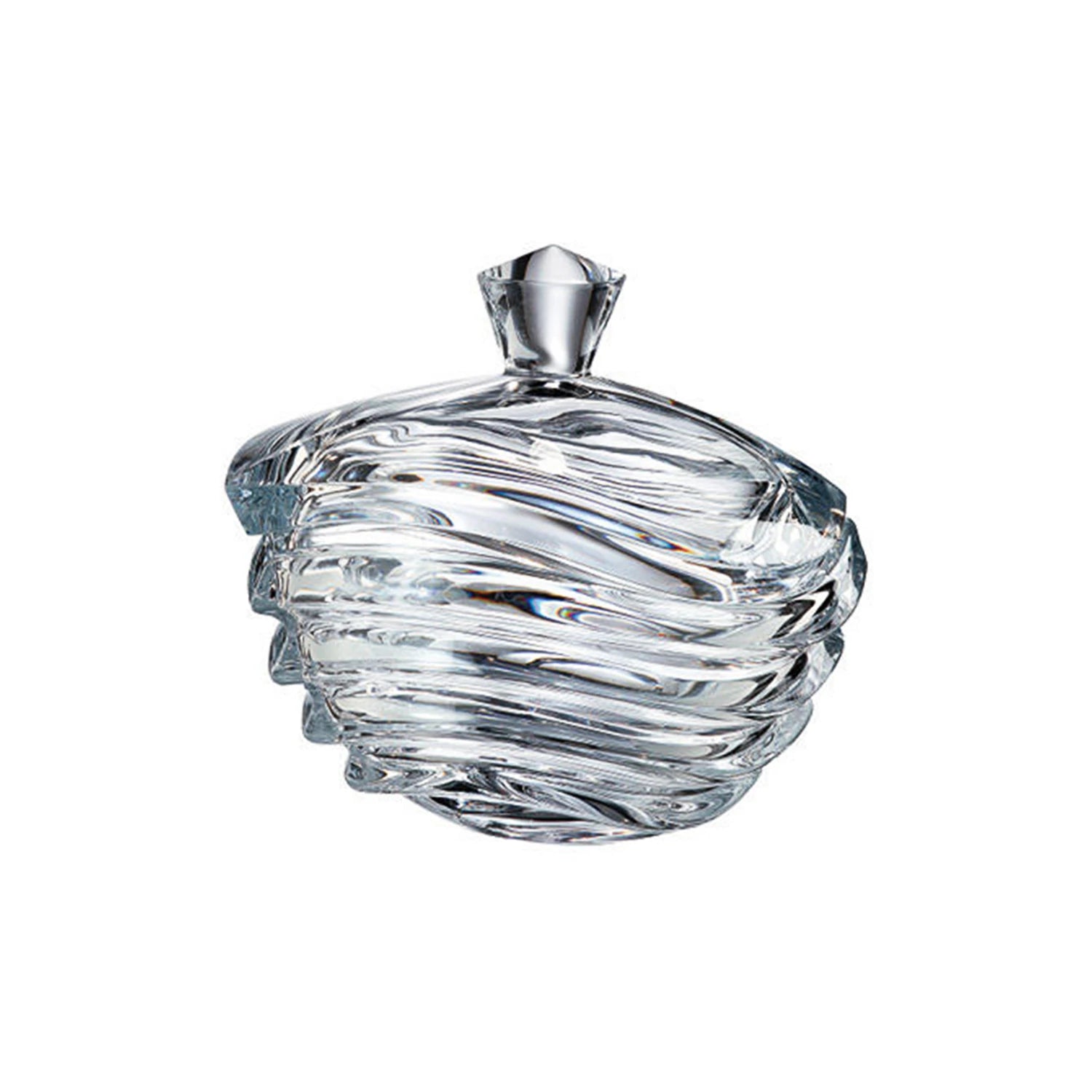 Bohemia Crystal Wave box with lid, 220mm