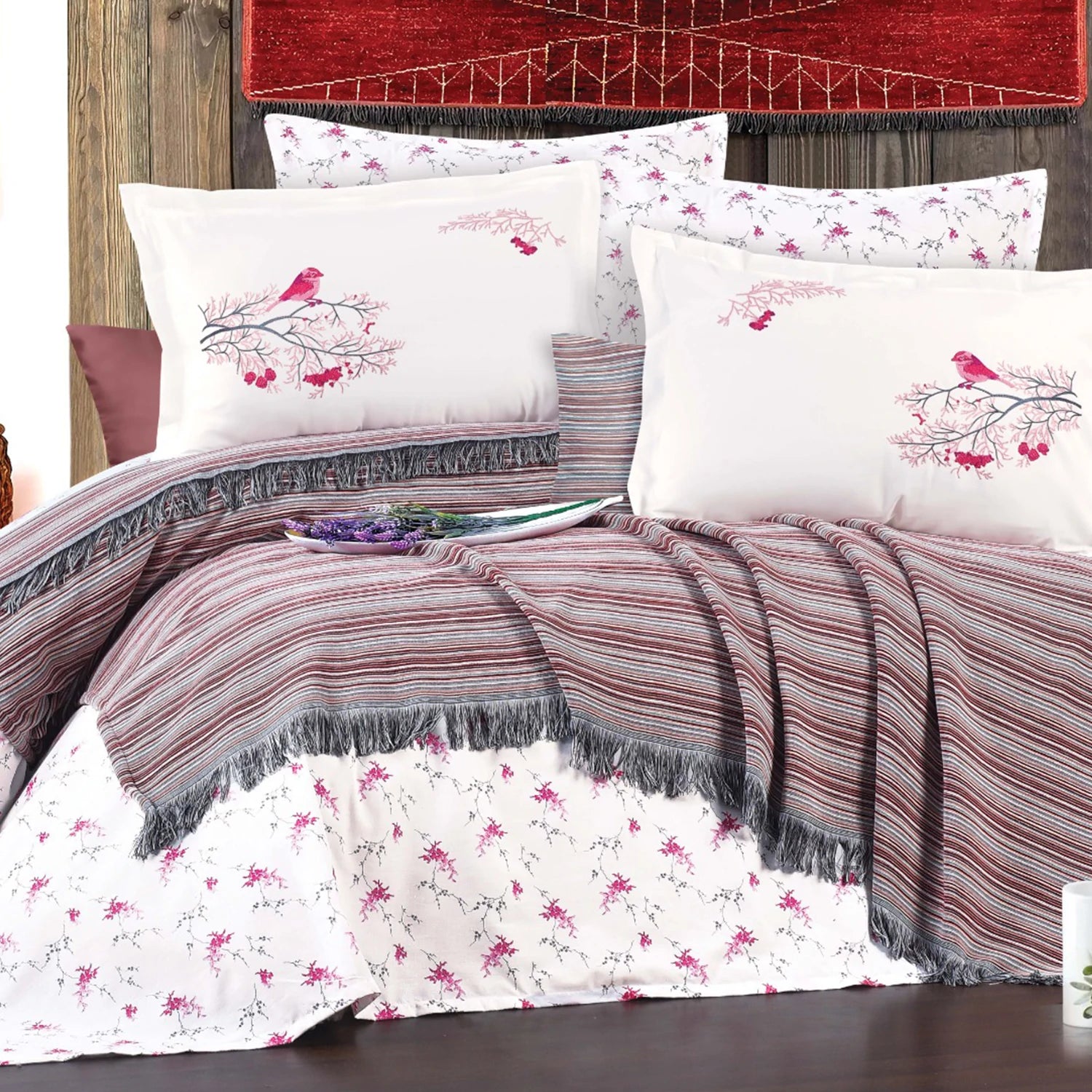 Cotton Coverlet Set, 7 Pieces