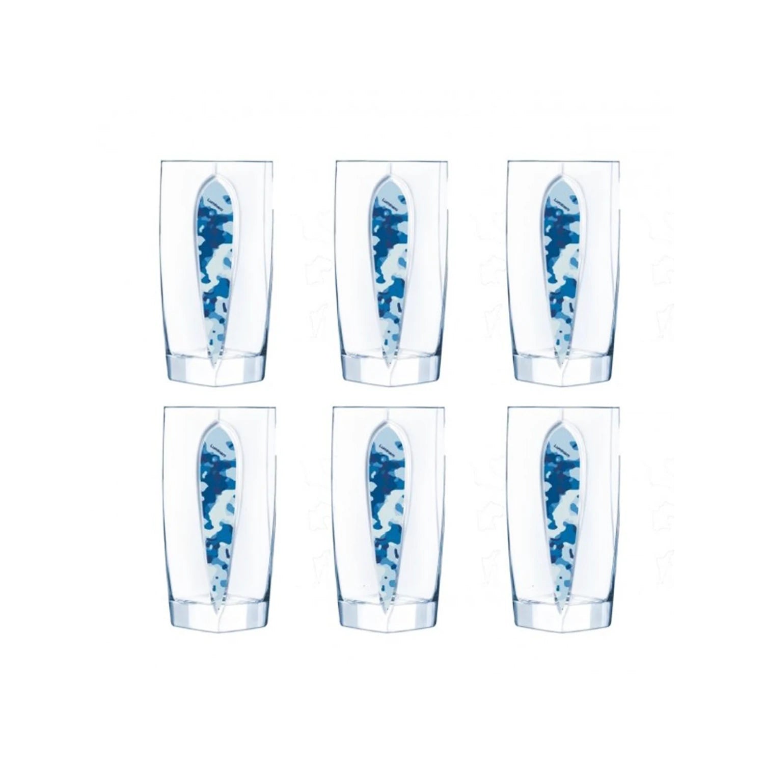 Luminarc Flam Tugan Blue Set, 6 pieces - 300 ml