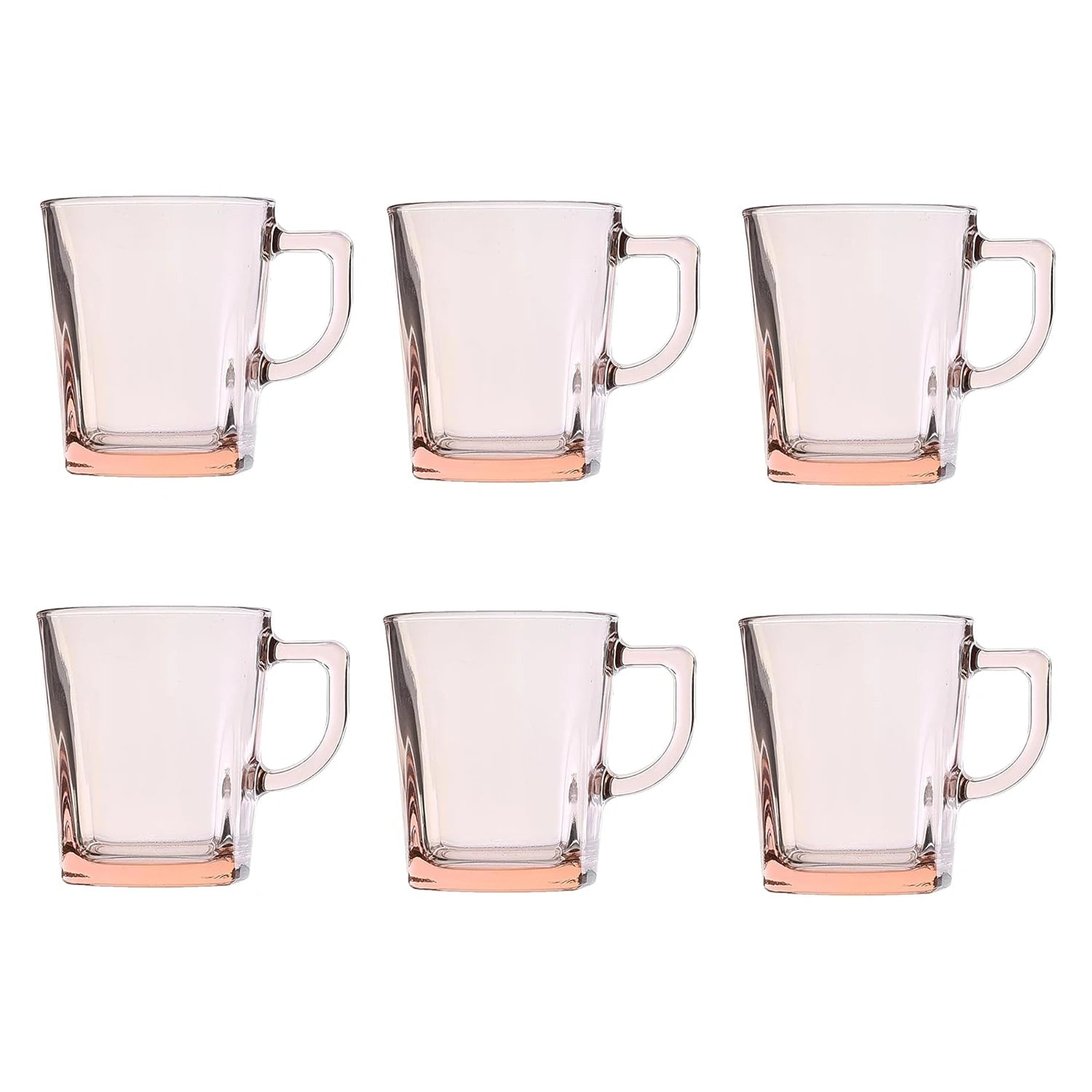 Pasabahce carre Mug Set, 6 Pcs