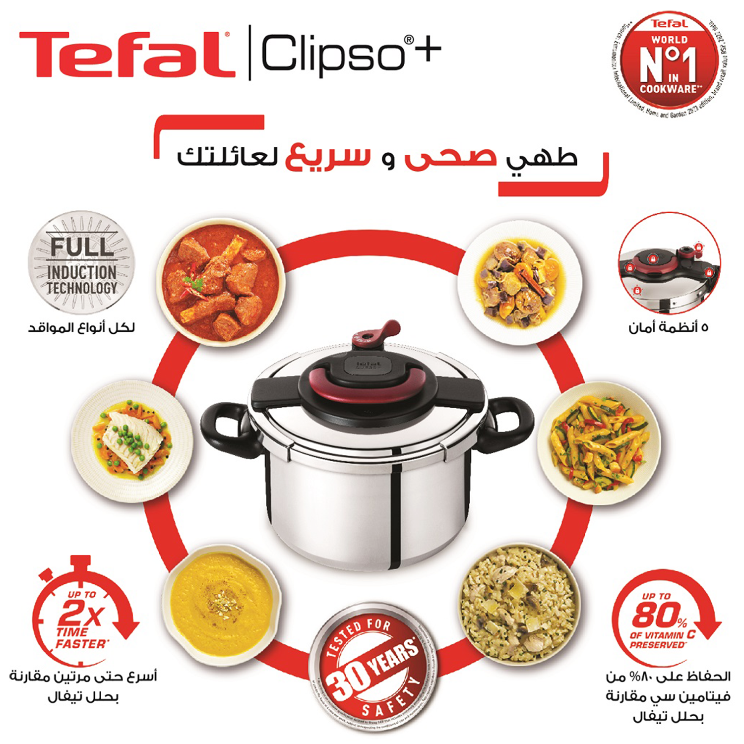 Tefal Clipso Plus Pressure Cooker, 12 Liters