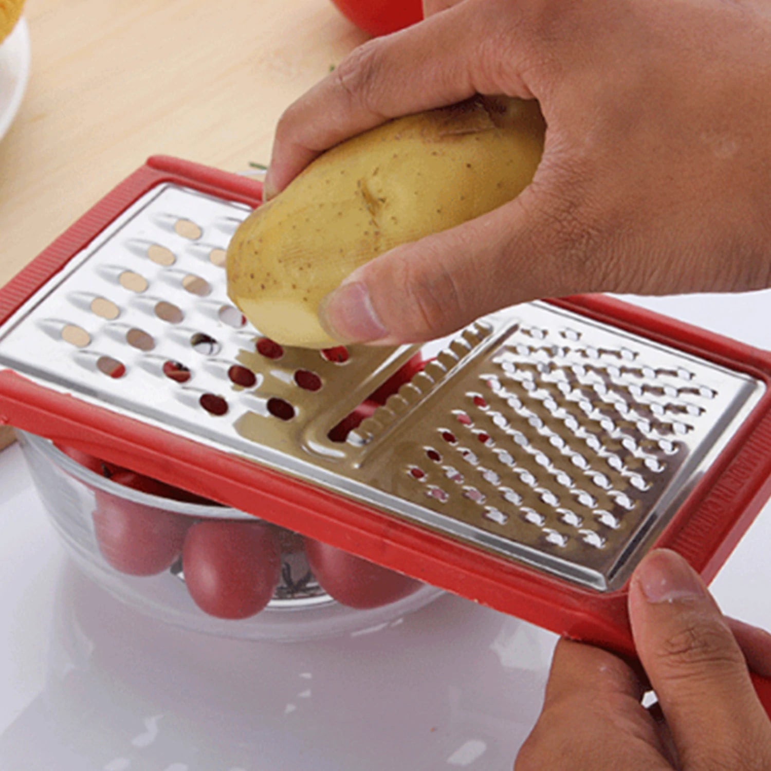 Multifunctional Fruit Potato Vegetable Hand Grater Peeler, Stainless Steel