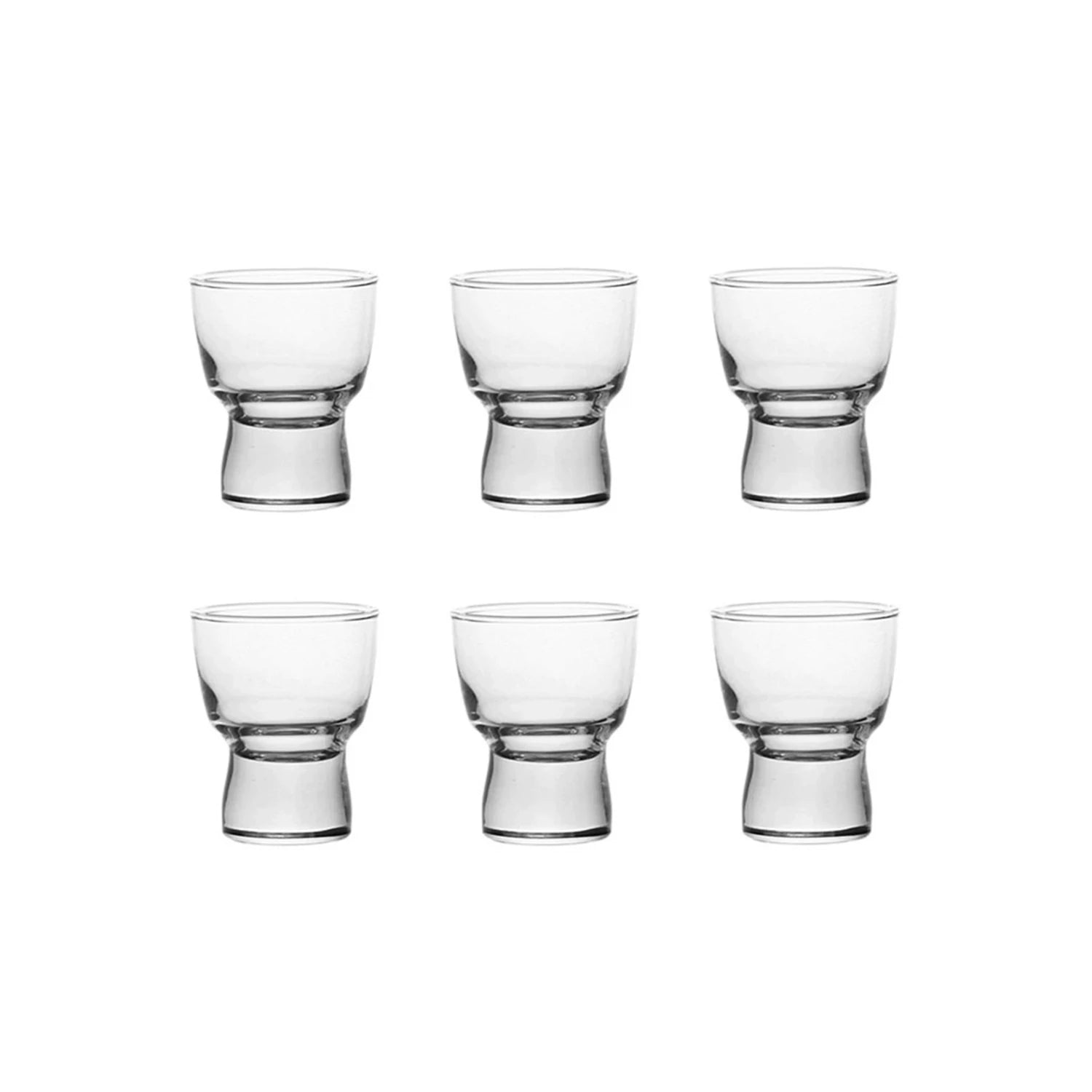 Ocean Haiku Footed Shot Cup Set, 6 pieces