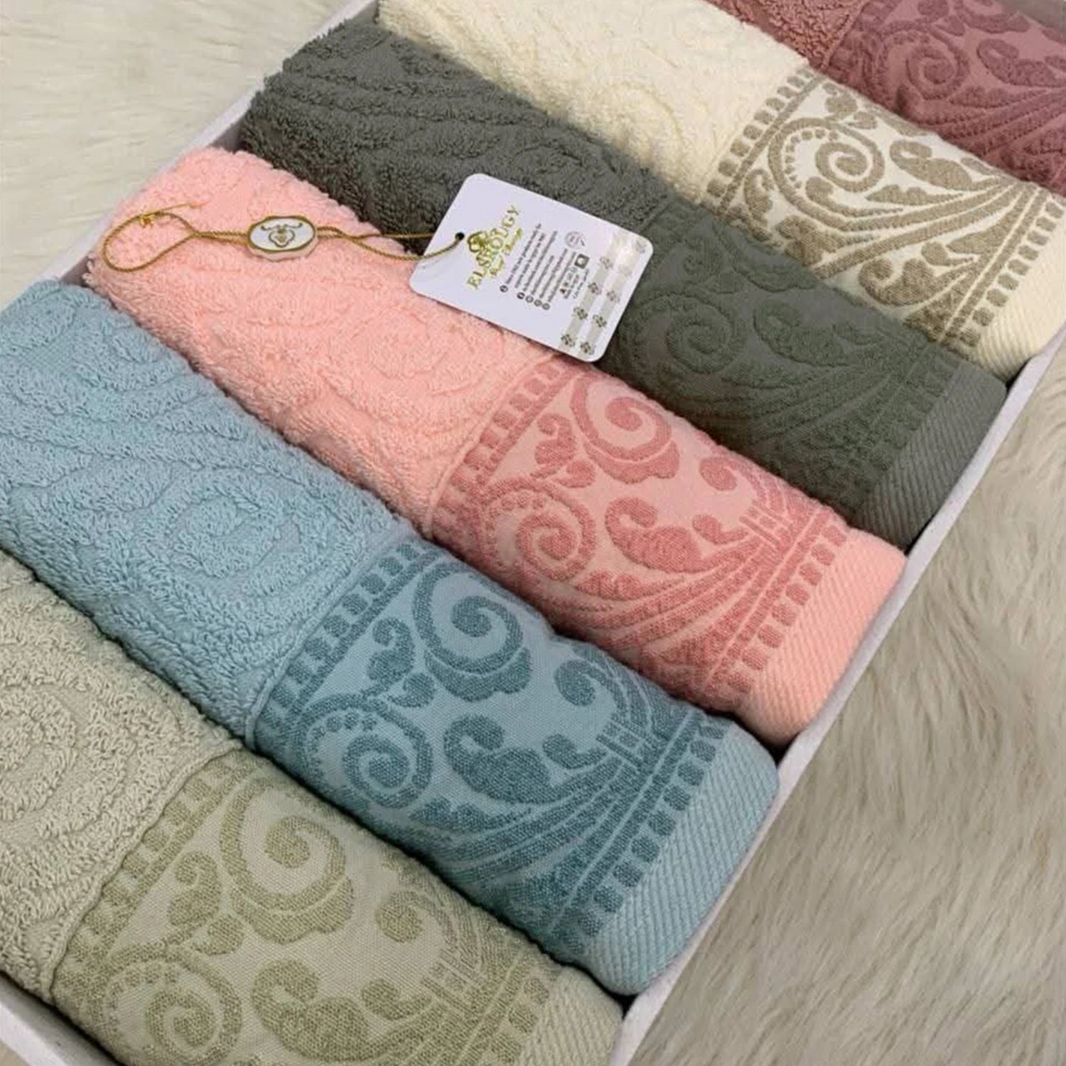 Elsrougy Towel Set, 6 Pcs