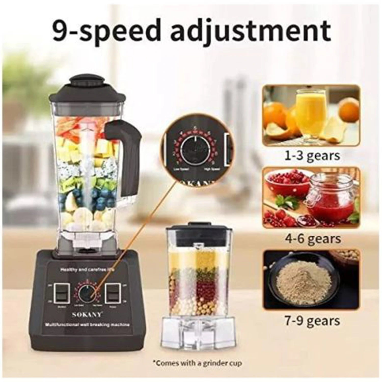 Sokany Countertop Blender, 5000 Watt