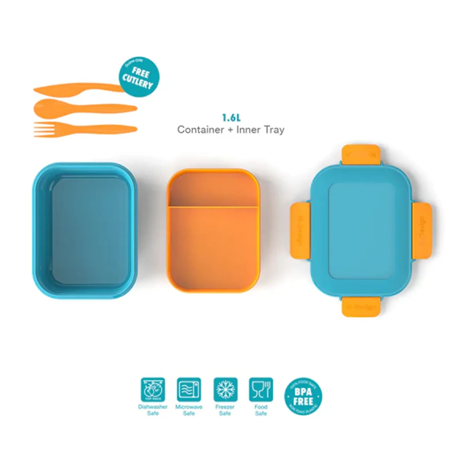 1.6L Fresco™ Lunch Box + Free Cutlery