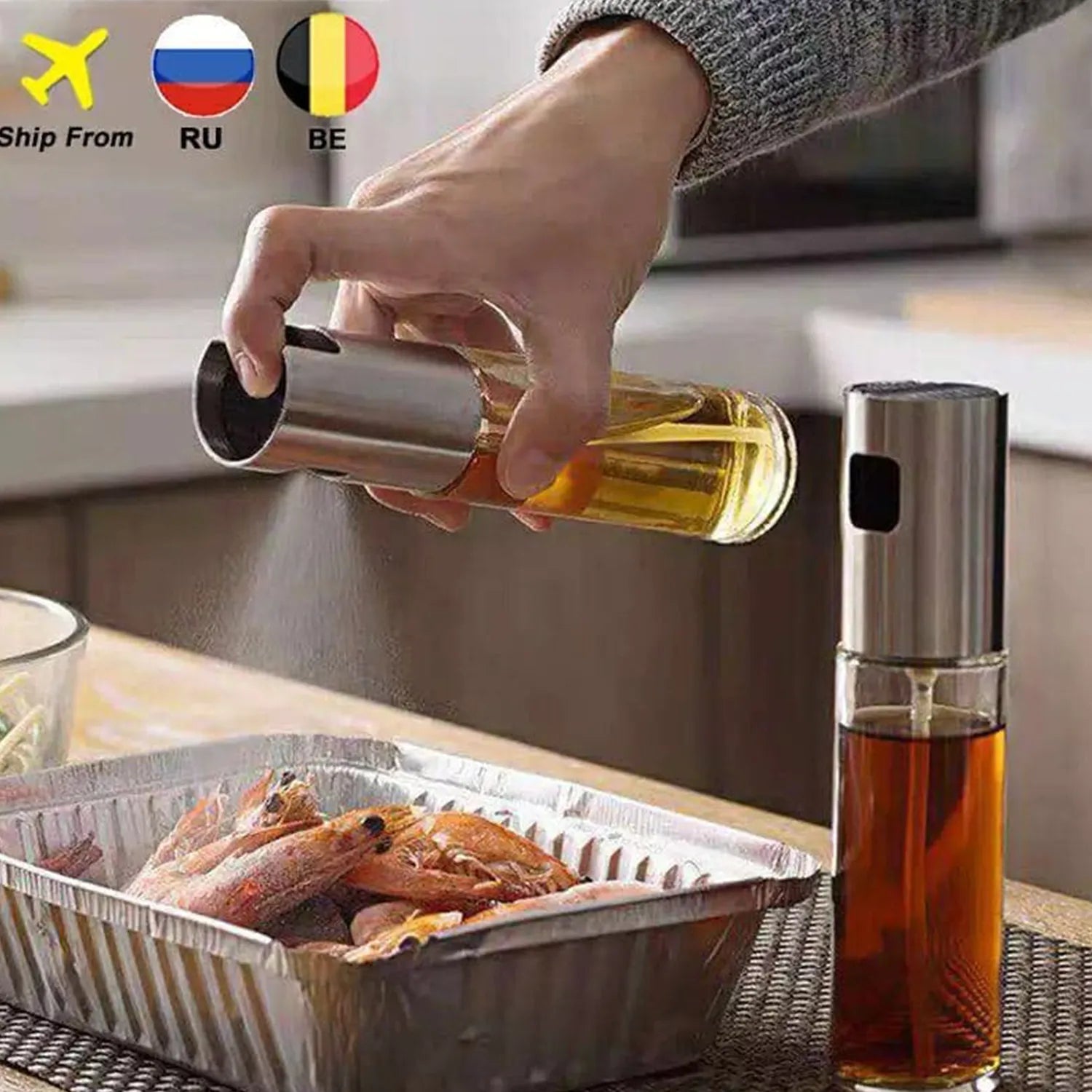Oil Sprayer Bottle Glass Spray Mister for Cooking
