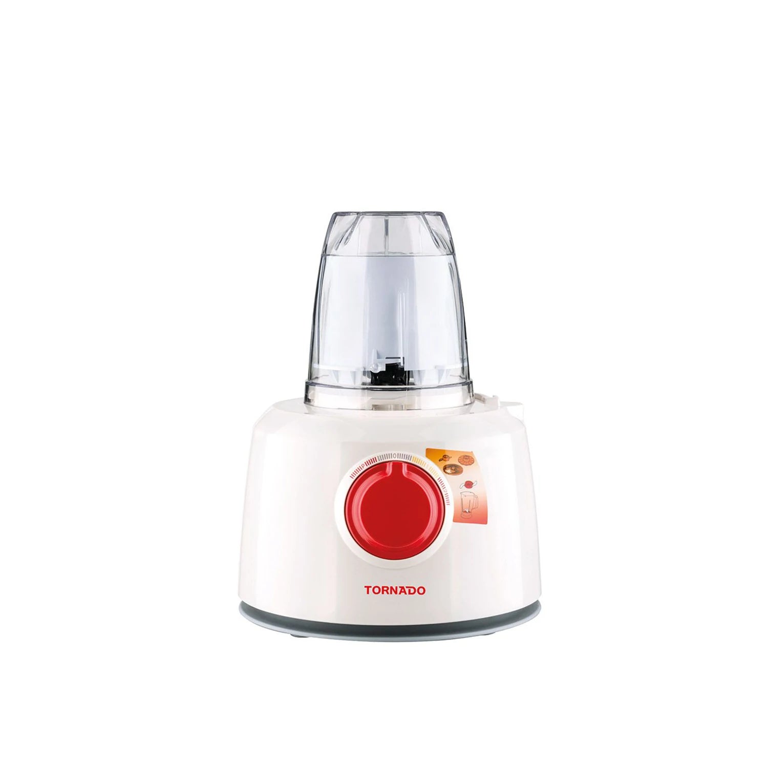 TORNADO Food Processor 1000 Watt 1.2 Liter Bowl 1 Liter Blender White