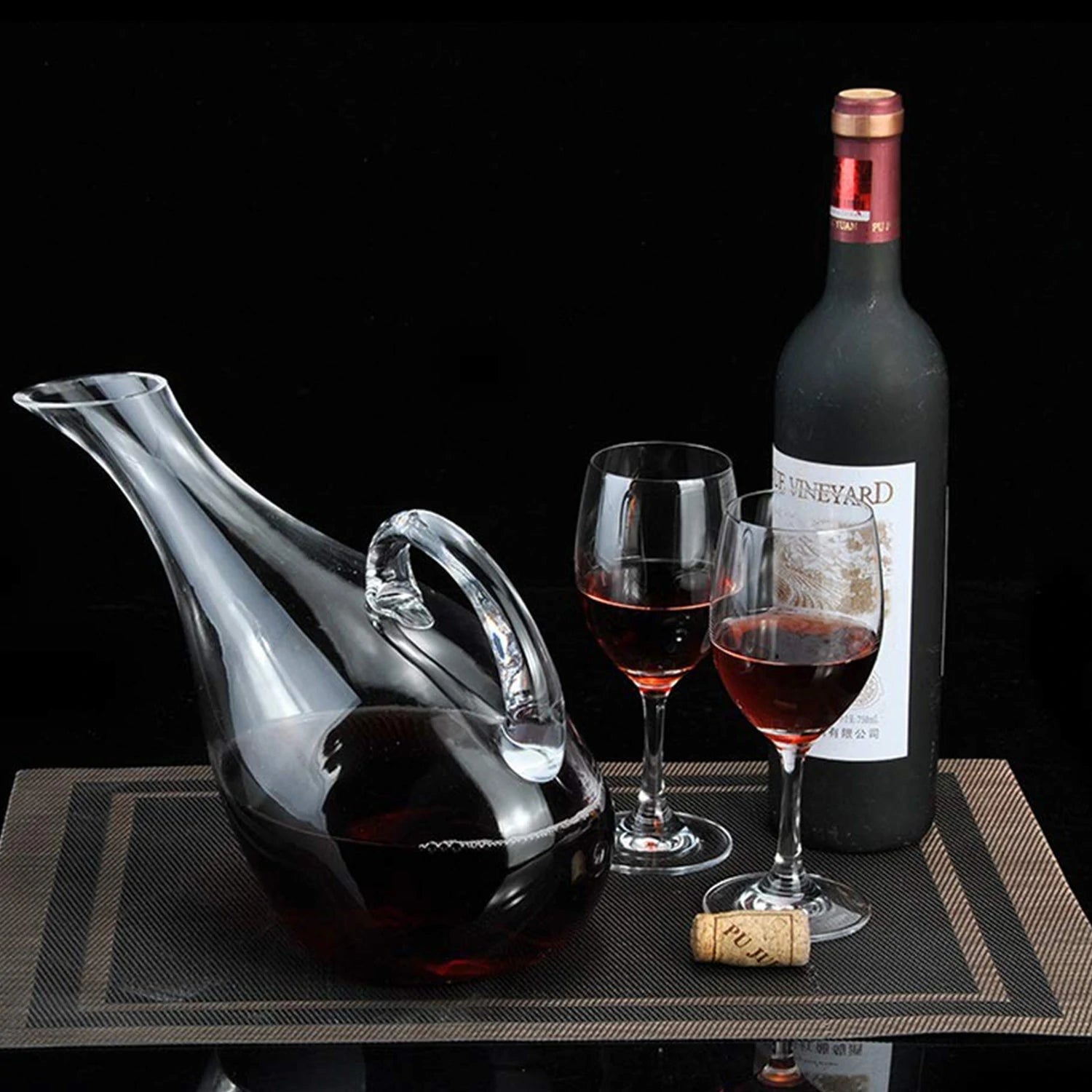 Swan High Capacity Decanter Red Wine Lead-free Crystal Glass With Handle Wine Jug The Jug