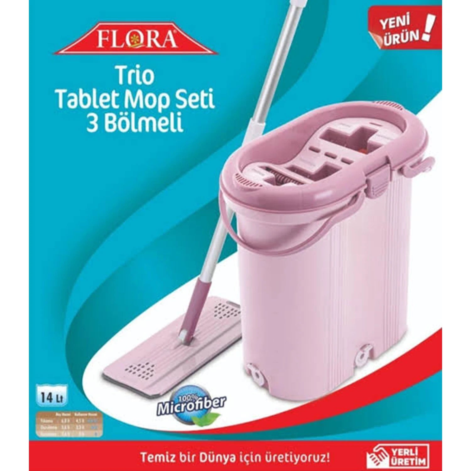 Flora Plastic Flat Mob Bucket - Pink