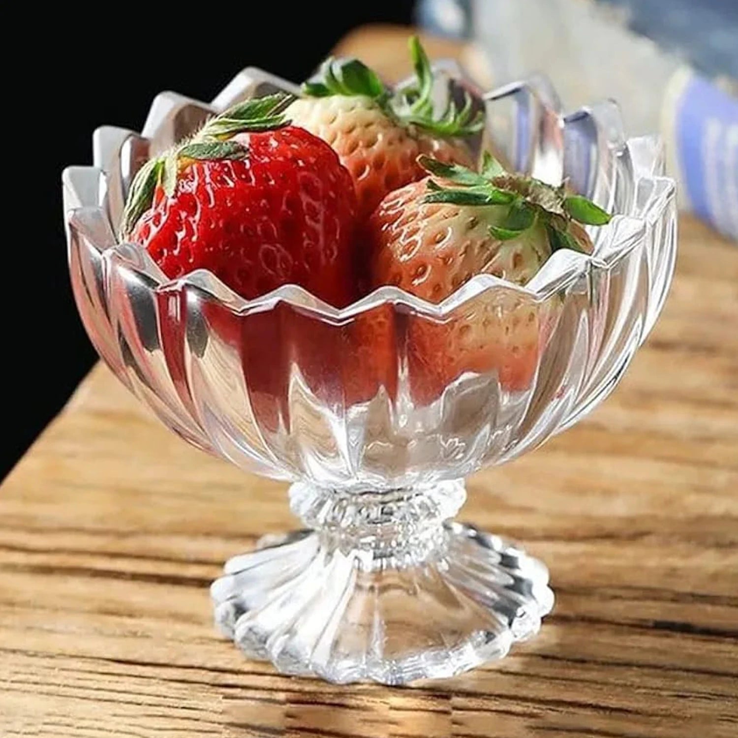 Deliglass GLASSWARE Ice Cream Bowl, Sundae Cup Set, 6 Pieces