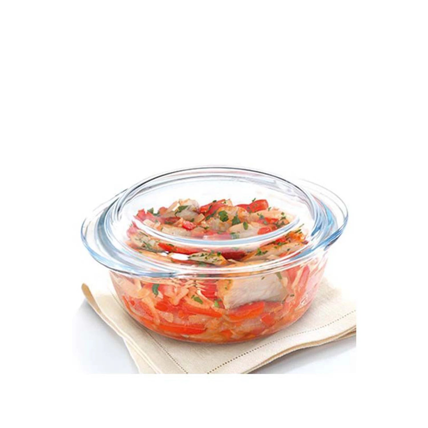 Pyrex - Round Pot, 2.1L, With Lid, Essentials