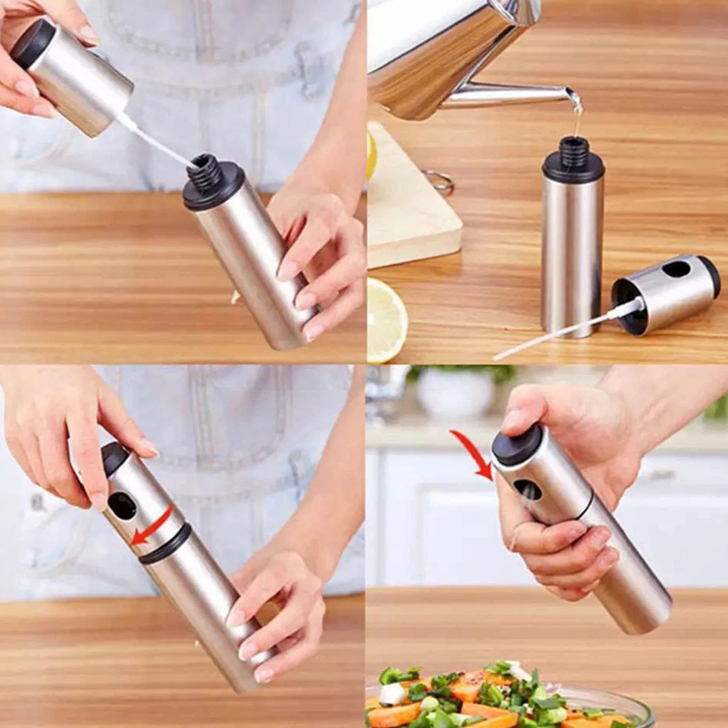 Oil Spray Bottle Stainless Steel