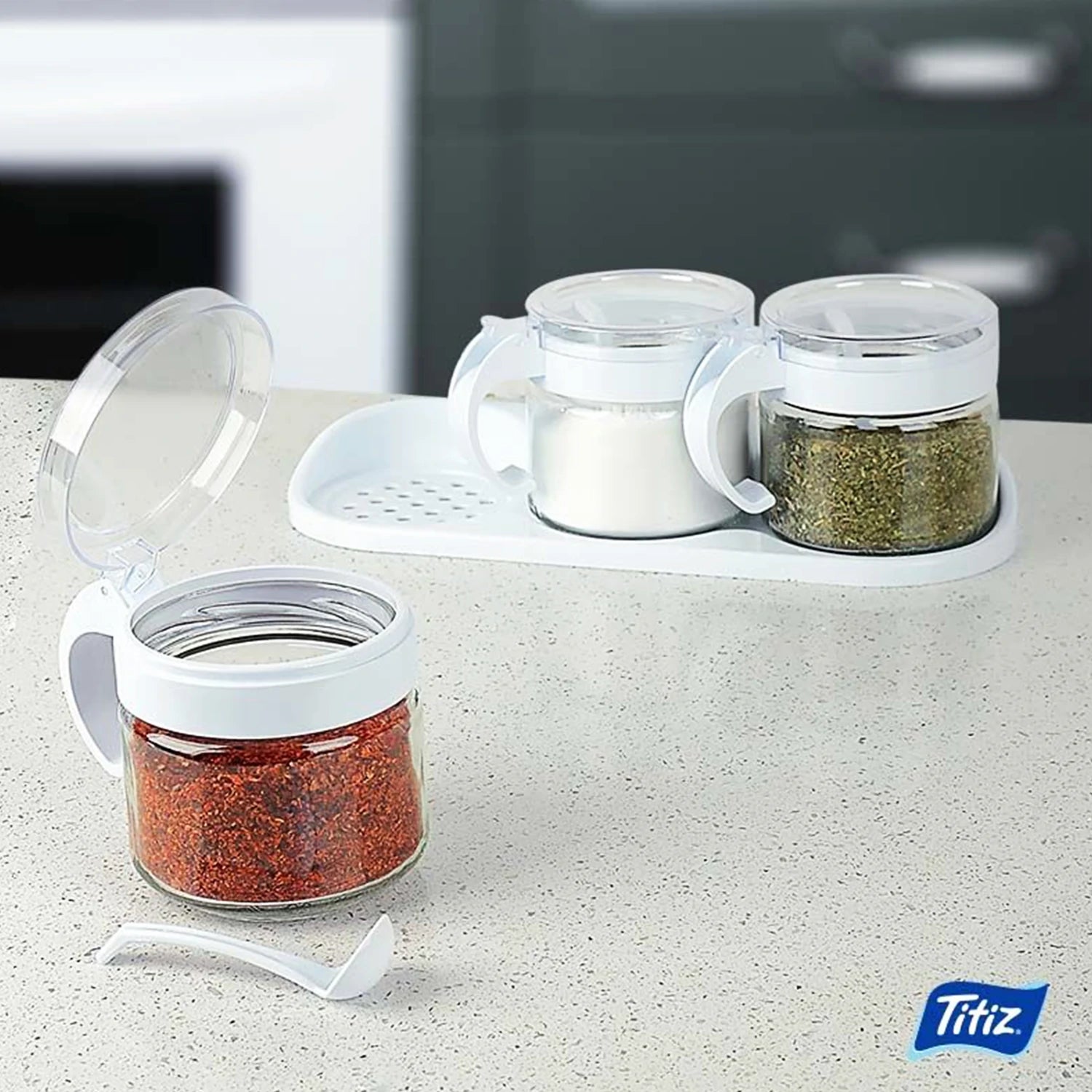 Titiz Lily Spice Jar Set