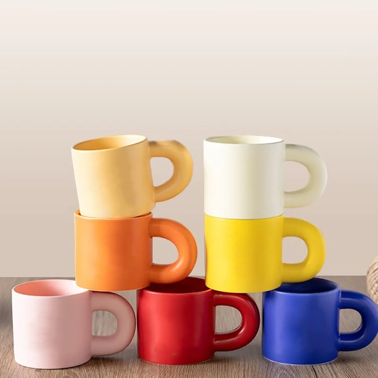 HOT BODY Coffee Mug Mug Creative Macaron Ceramic Coffee Cup