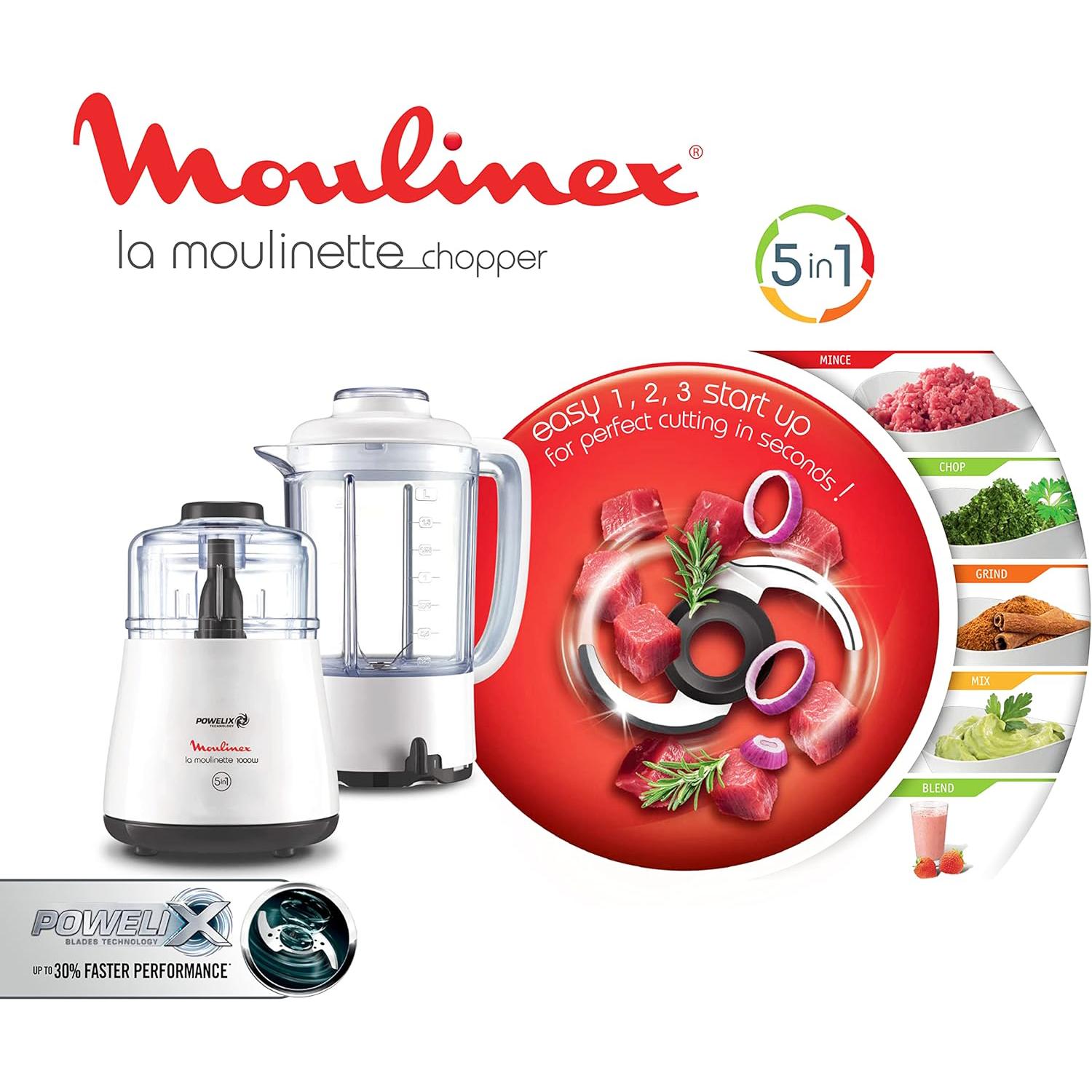 Moulinex Chopper, 1000 Watt, • DPA241EG