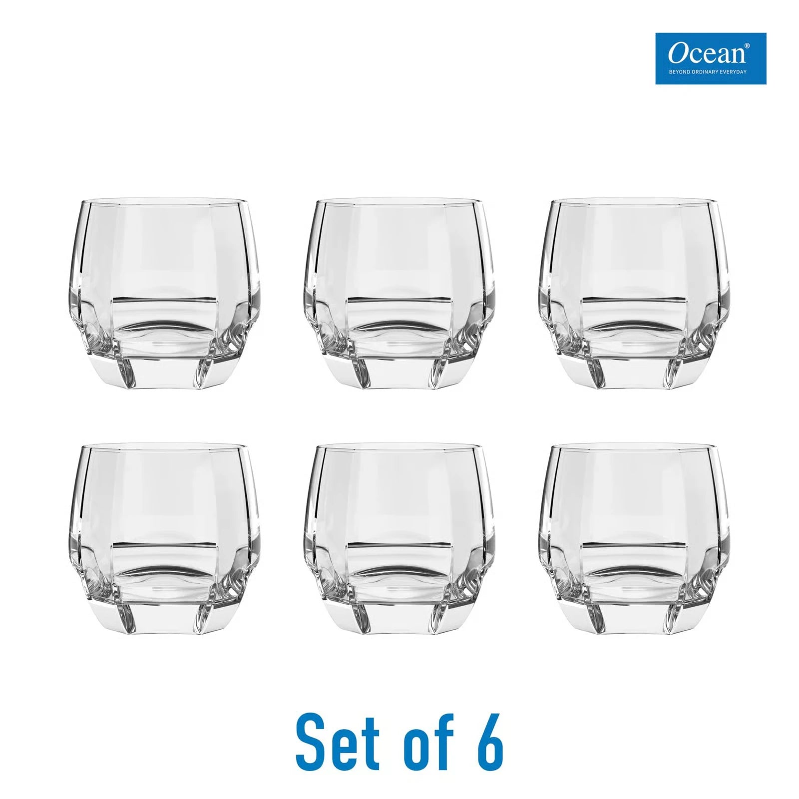 Ocean Charisma Rock Cup Set, 6 pieces