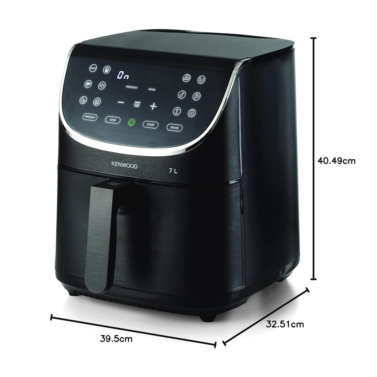 Kenwood Air Fryer, 7 Liters, 1800 Watt, Black • HFP80.000BK