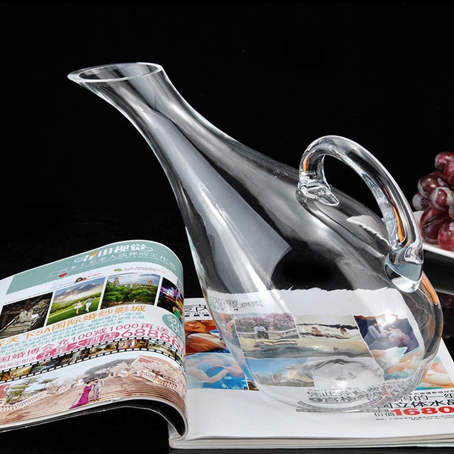 Swan High Capacity Decanter Red Wine Lead-free Crystal Glass With Handle Wine Jug The Jug